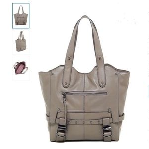 KOOBA Wyatt Shopper Tote Grey Lovely Soft Leather